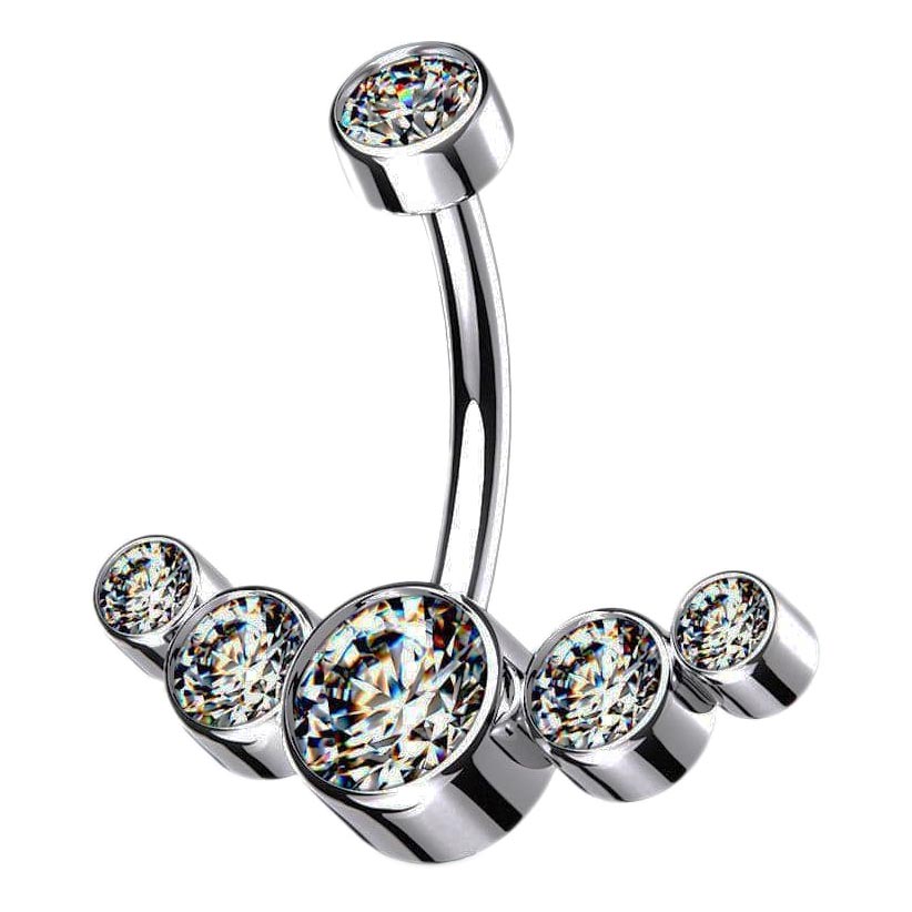 Серьги для пирсинга DG Jewelry TIN09-1410-C c фианитом