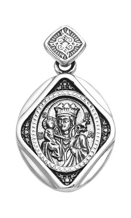 Серебряная иконка ''Неувядаемый цвет'' Иордань B-P-171