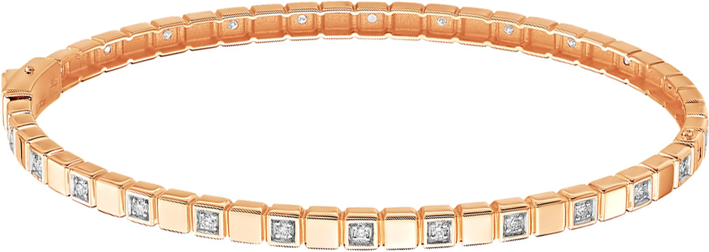 Золотой жесткий браслет PRESTIGE Jewelry B-147-01 с бриллиантами
